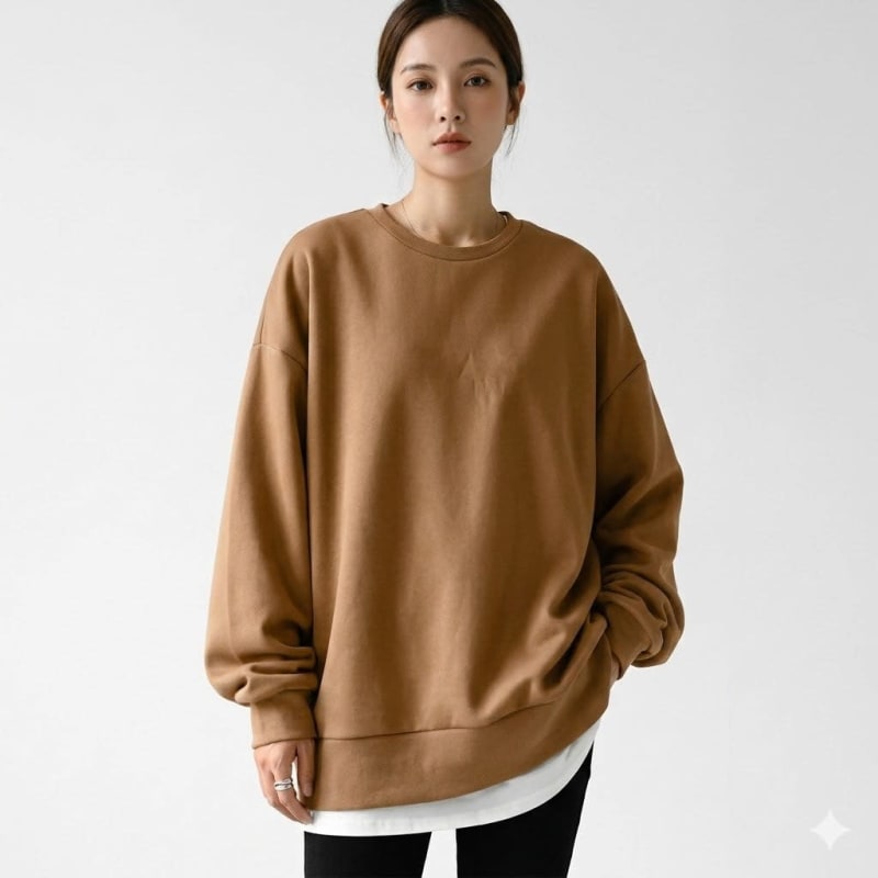 Olesya Oversized Crew Neck Sweatshirt_1
