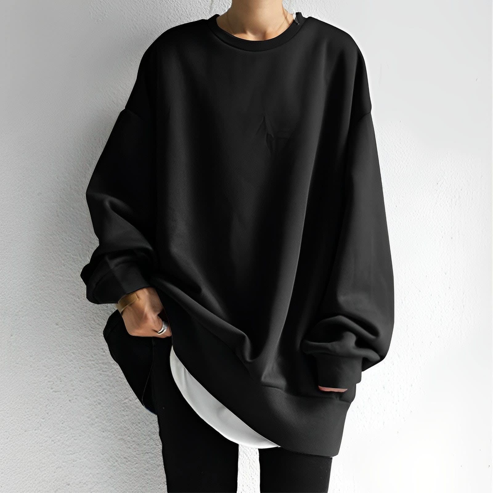Olesya Oversized Crew Neck Sweatshirt_3