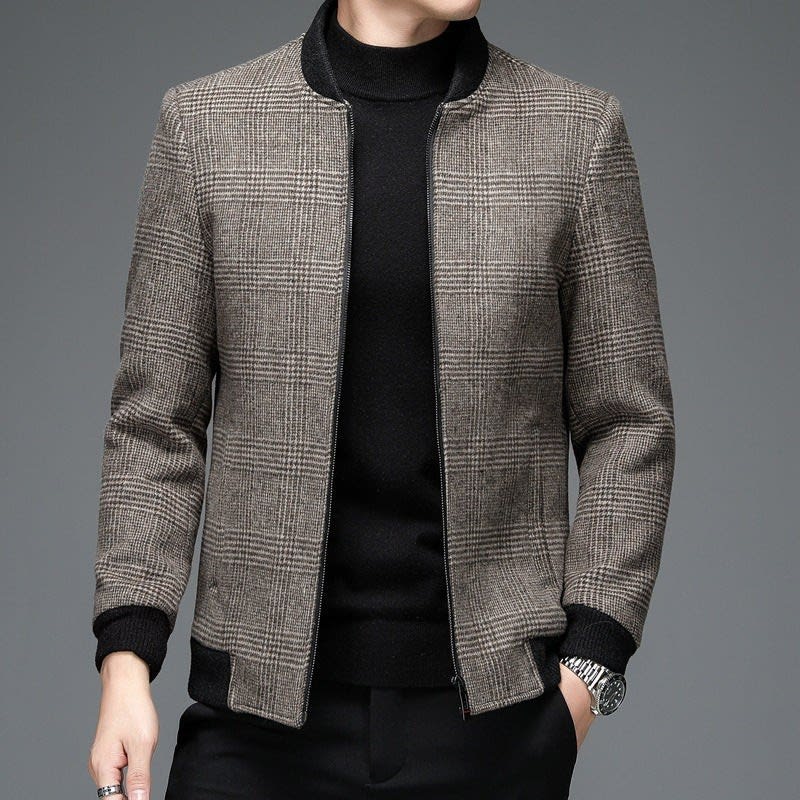 Bishop Wool Plaid Bomber Jacket_1