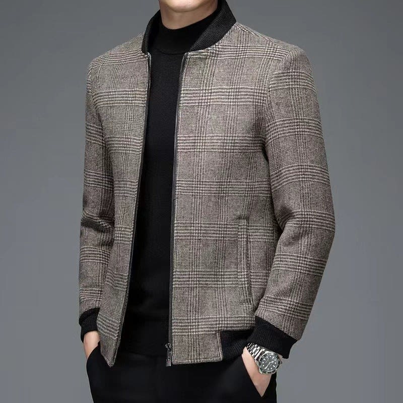 Bishop Wool Plaid Bomber Jacket_4