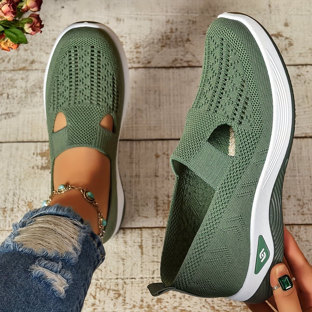 Karin Orthopedic Knit Slip-On Shoes_3