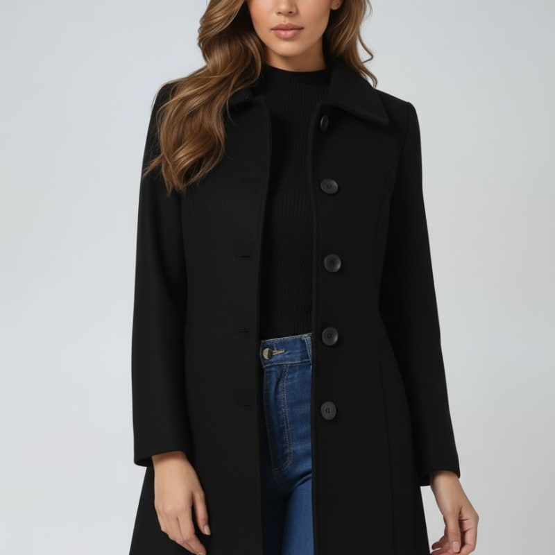 Lidia Single Breasted Tailored Winter Coat_1