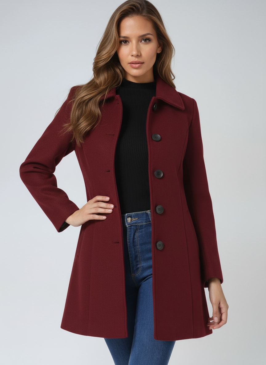 Lidia Single Breasted Tailored Winter Coat_6