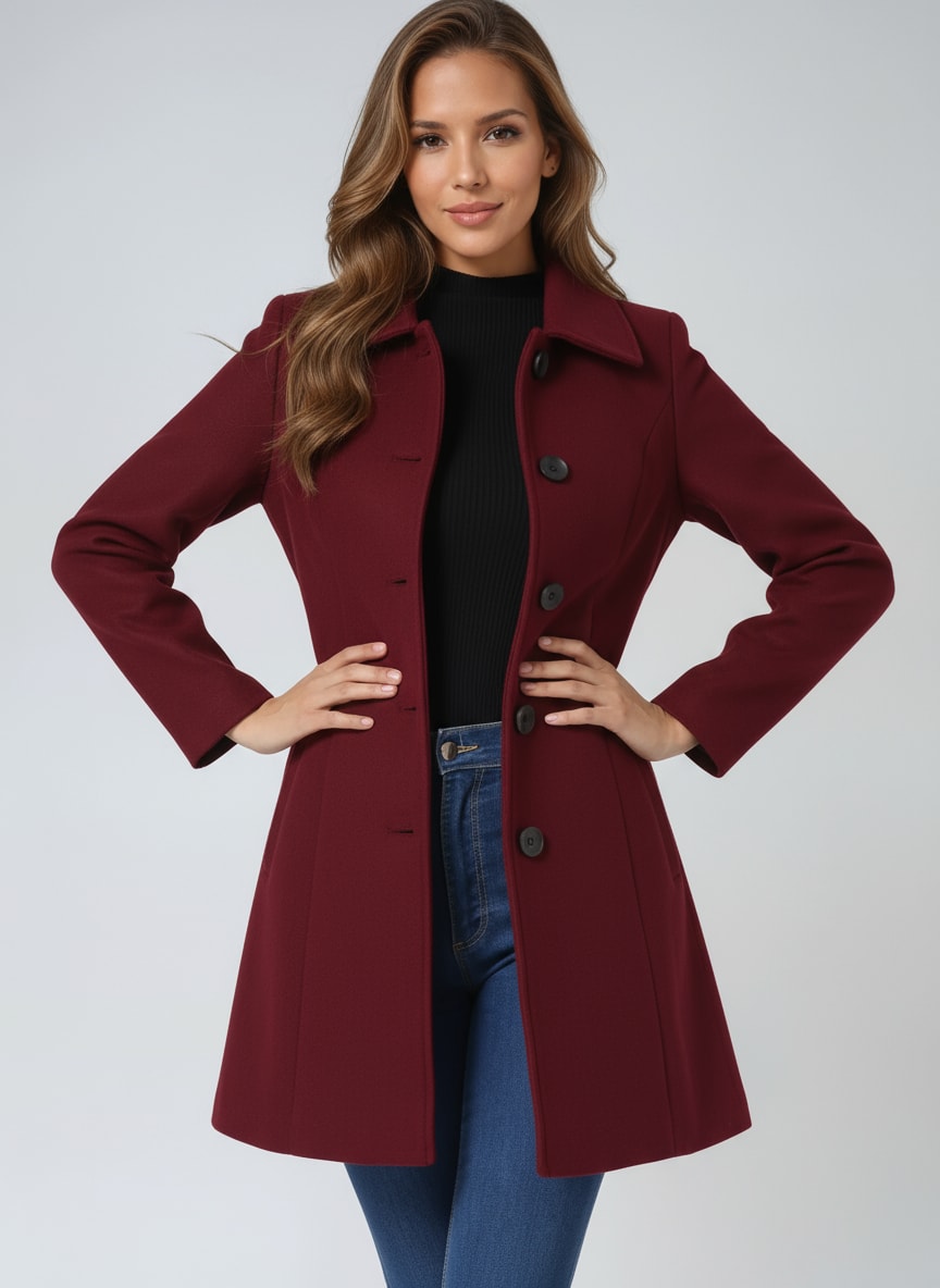 Lidia Single Breasted Tailored Winter Coat_7