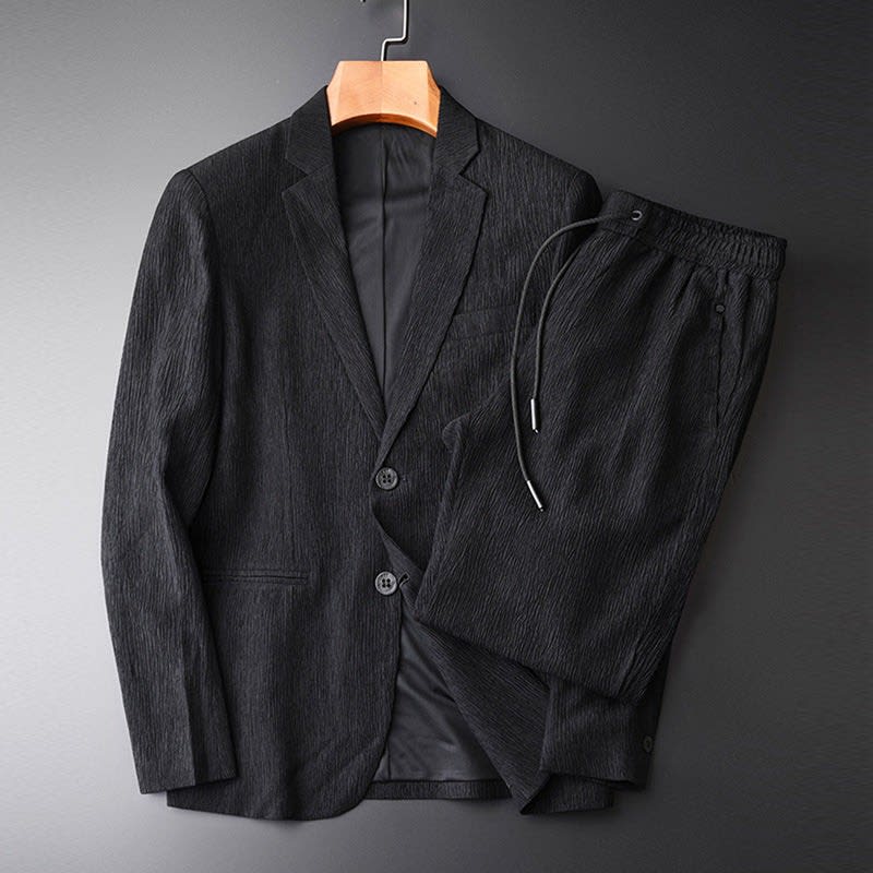 Gordon Textured Relaxed Fit Suit Set_1