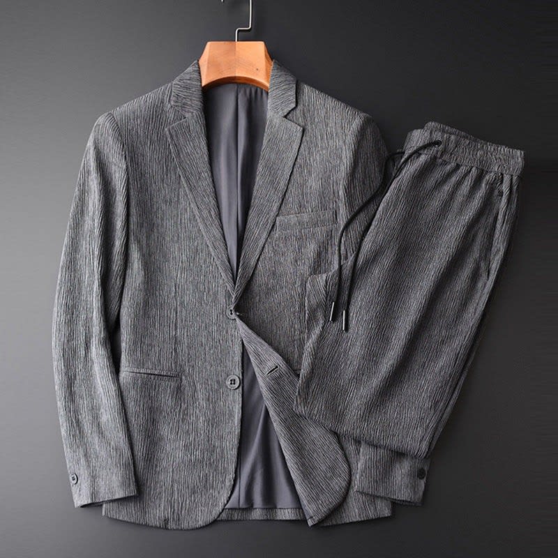 Gordon Textured Relaxed Fit Suit Set_4
