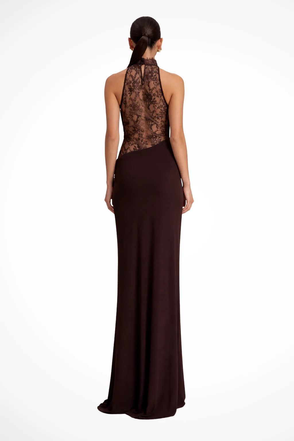Nerissa Lace Halter Wedding Guest Maxi Dress_2