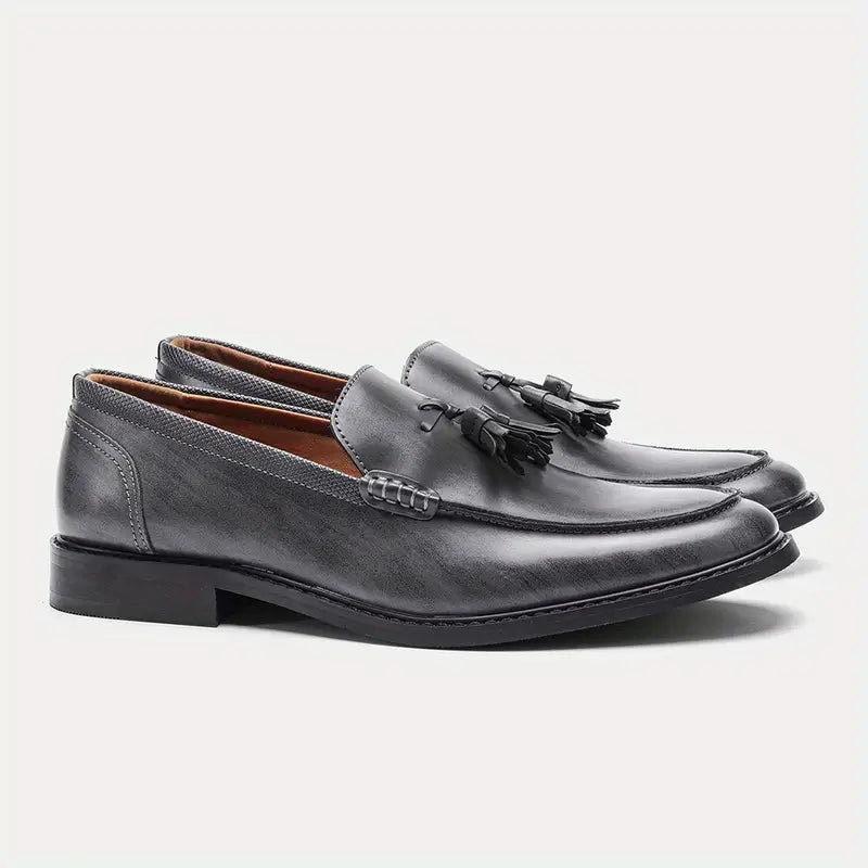 Valentin Genuine Leather Tassel Loafers
