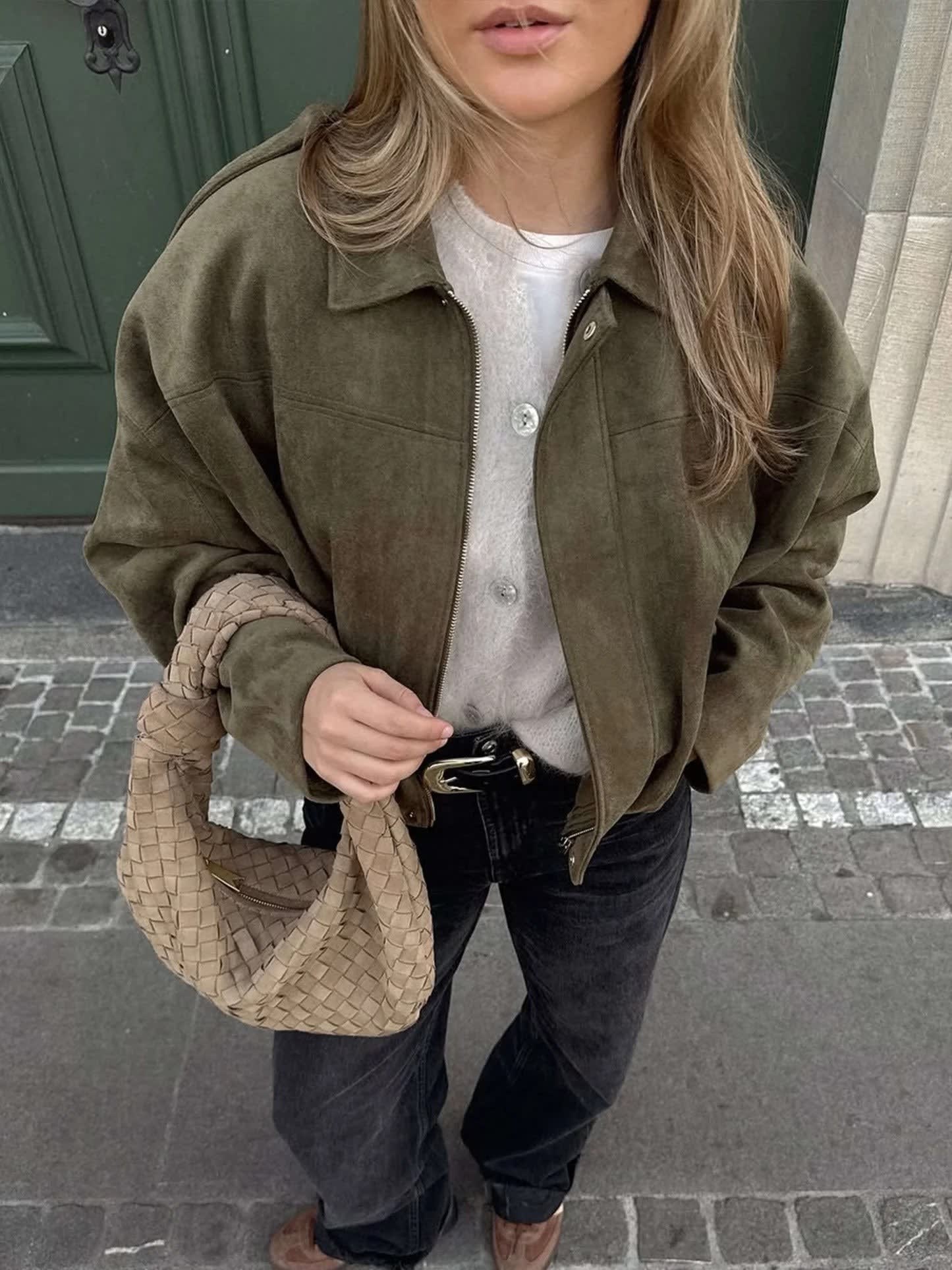Brynn Faux Suede Oversized Bomber Jacket_3