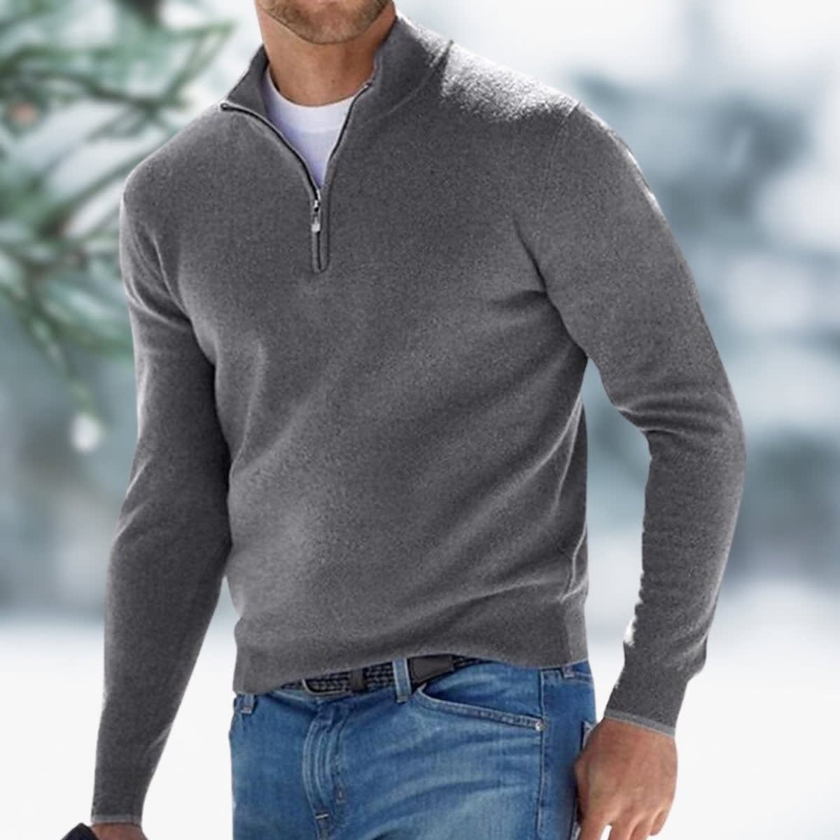 Silas Fine Knit Quarter Zip Sweater_2
