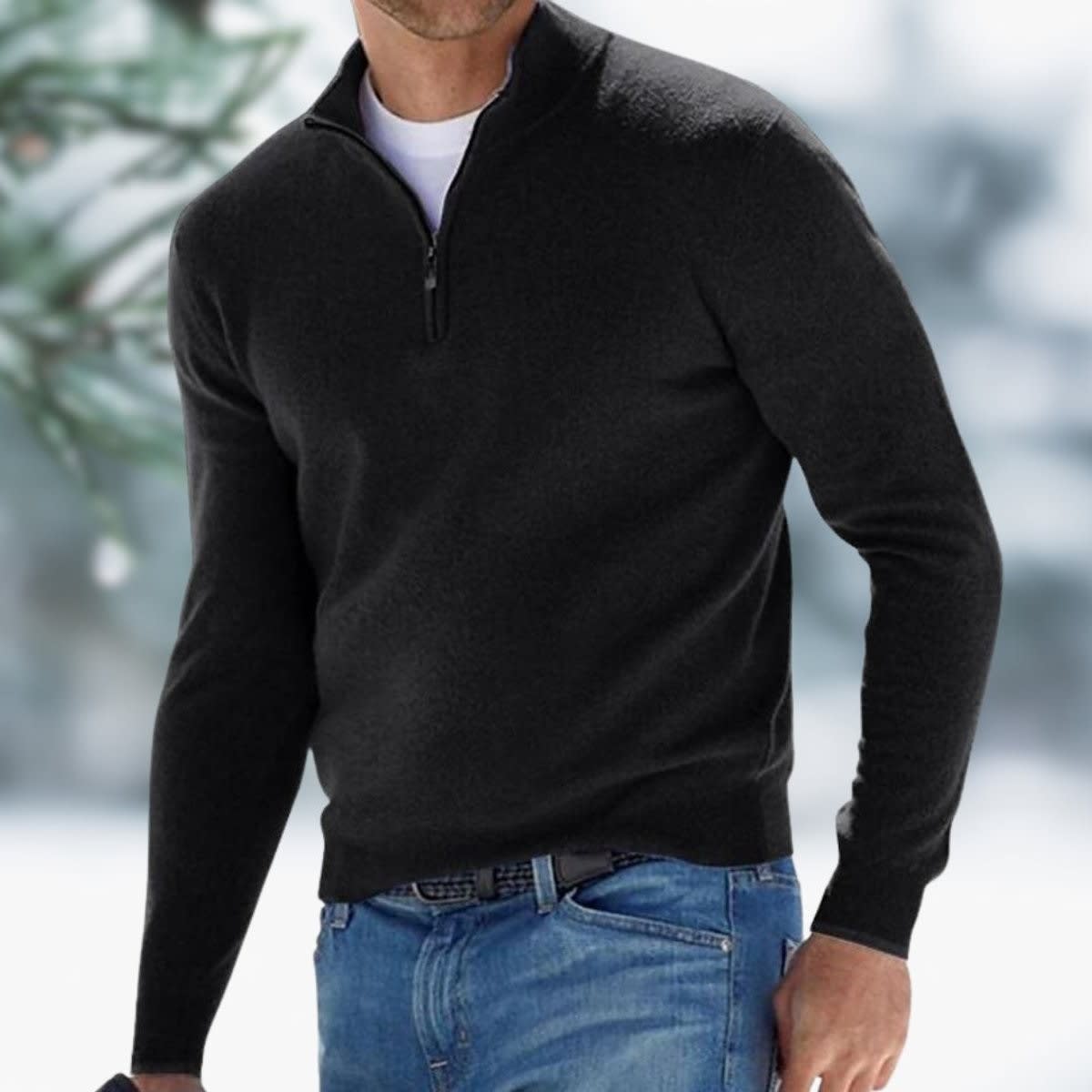 Silas Fine Knit Quarter Zip Sweater_4