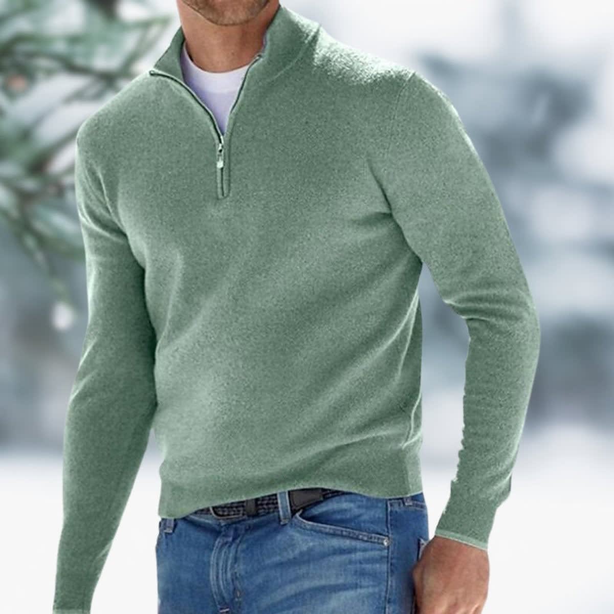 Silas Fine Knit Quarter Zip Sweater_7