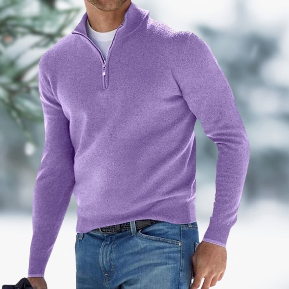Silas Fine Knit Quarter Zip Sweater_9