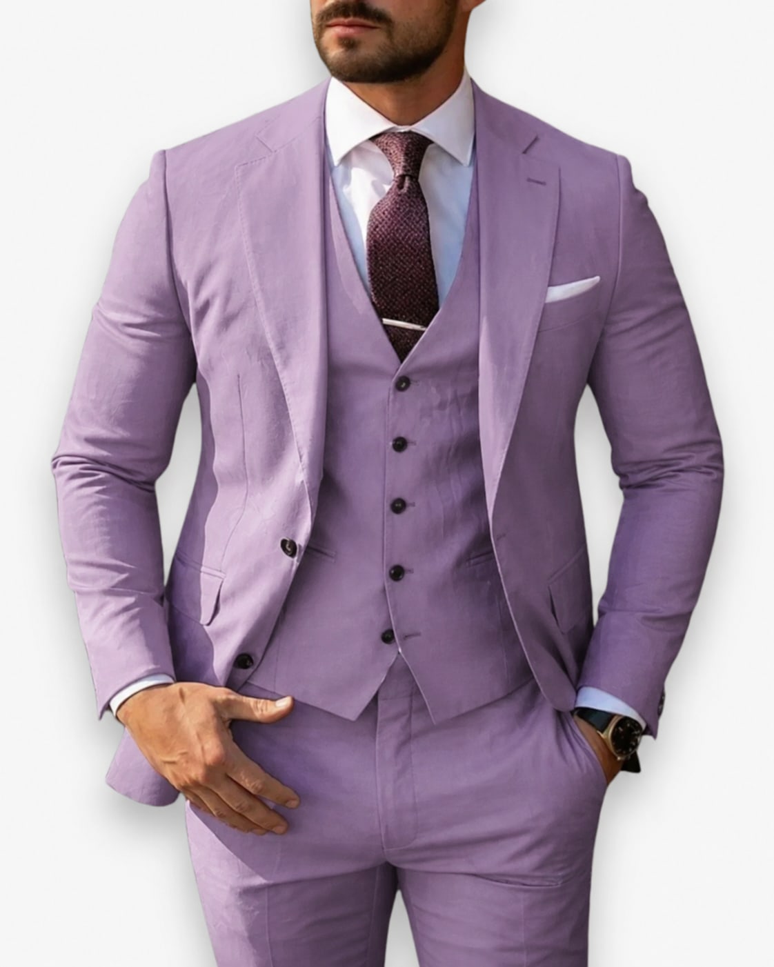 Wells Slim Fit Three Piece Suit_4