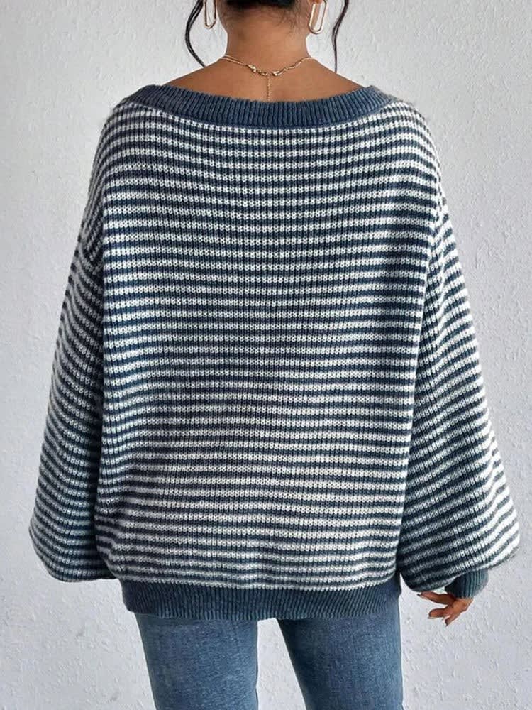 Bathilde Striped Off Shoulder Sweater_6