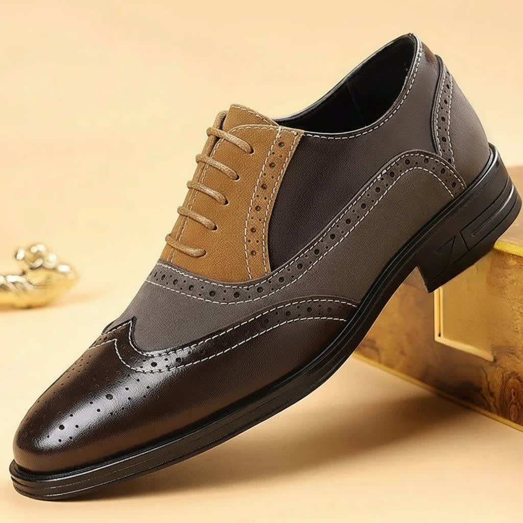 George Leather Wingtip Brogue Dress Shoes_2