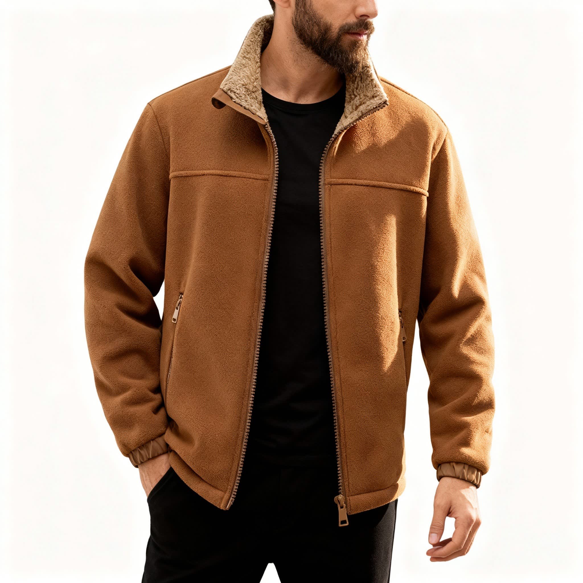 Brock Sherpa Lined Fleece Jacket_3