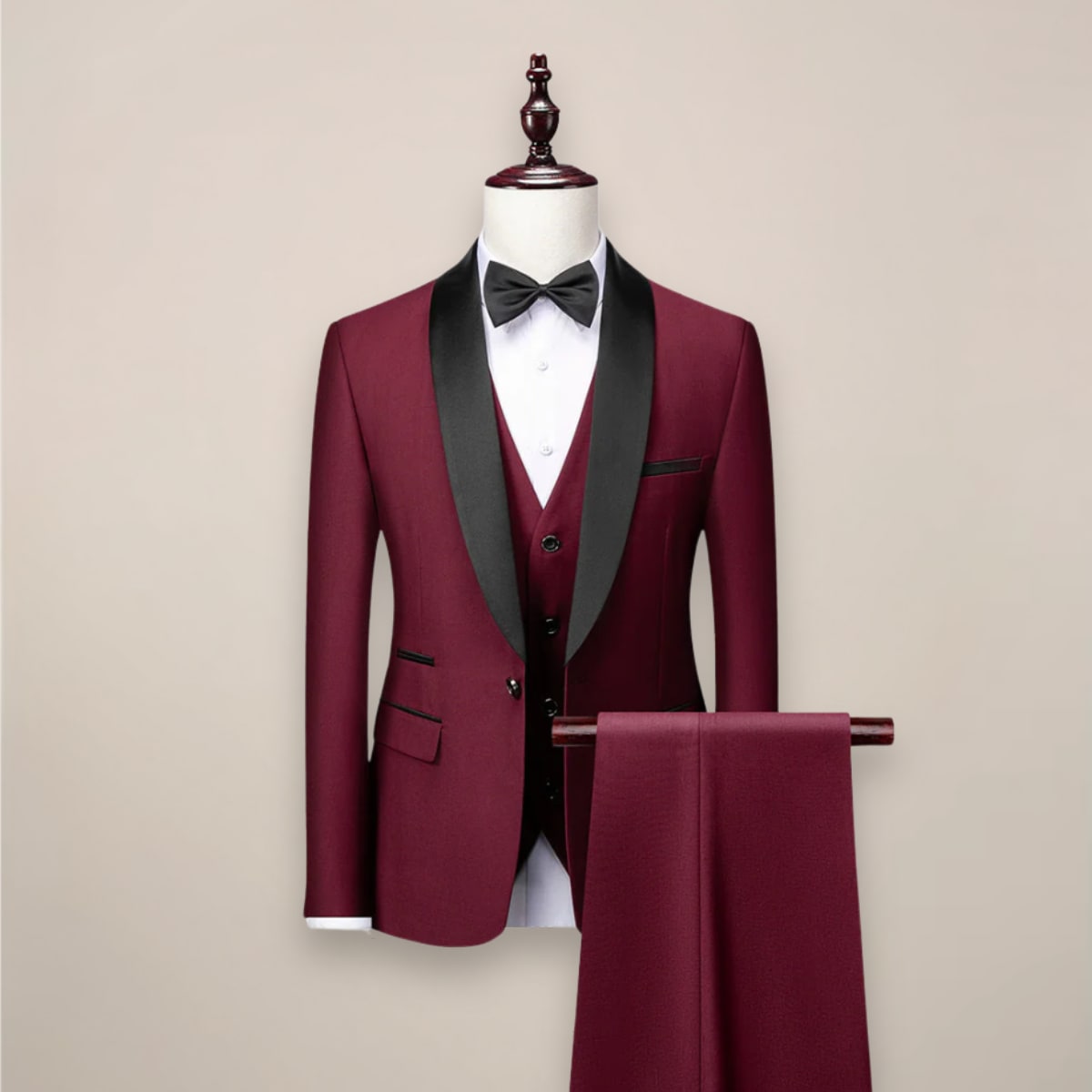 Edgar Shawl Lapel Three Piece Tuxedo_2