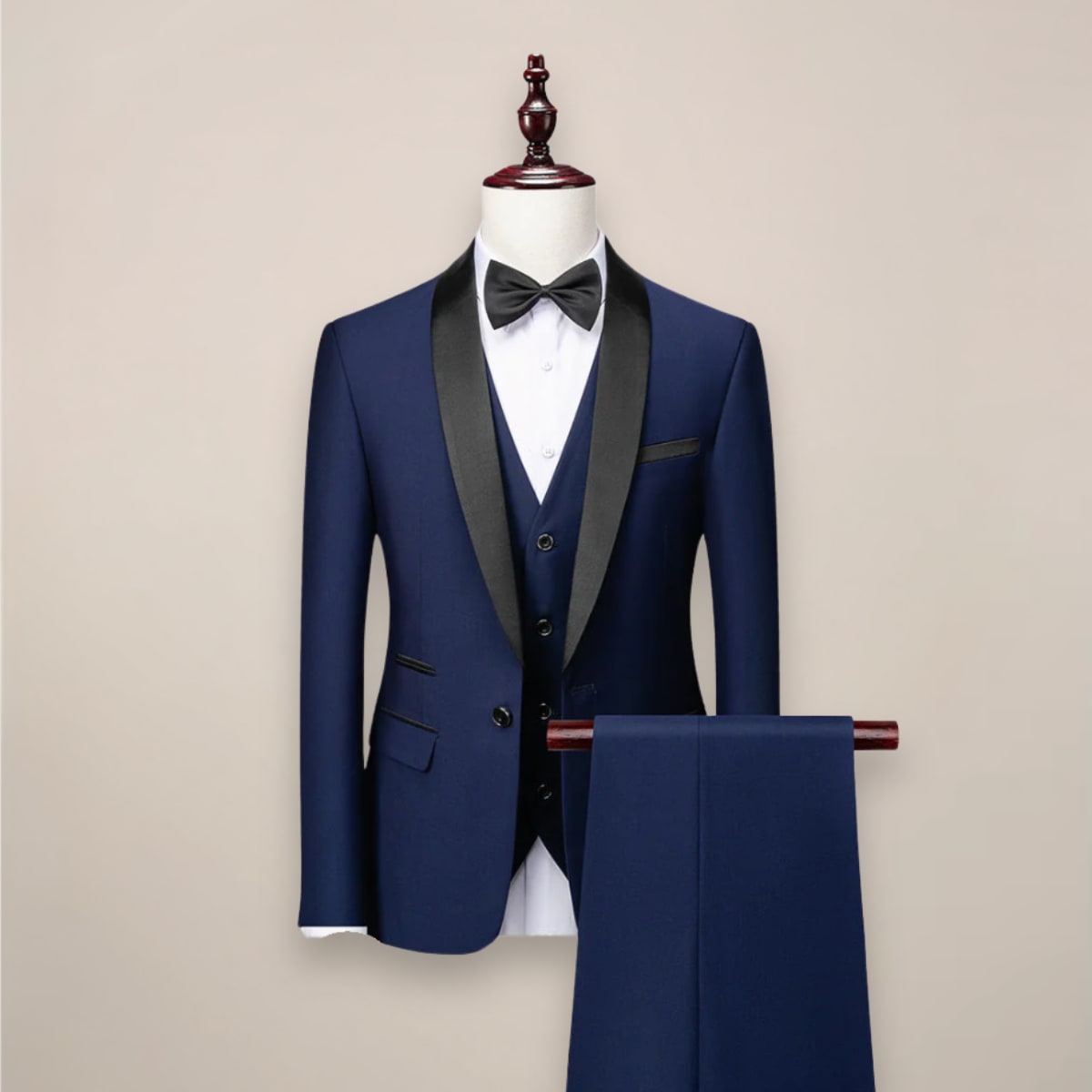 Edgar Shawl Lapel Three Piece Tuxedo_3