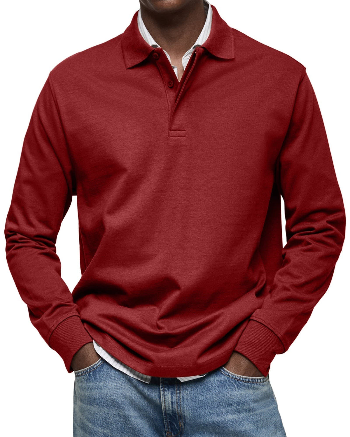 Ryan Stretch Long Sleeve Polo Shirt_10