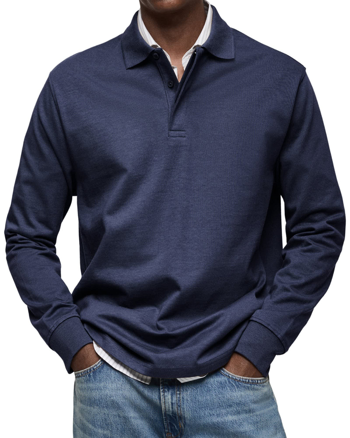 Ryan Stretch Long Sleeve Polo Shirt_2
