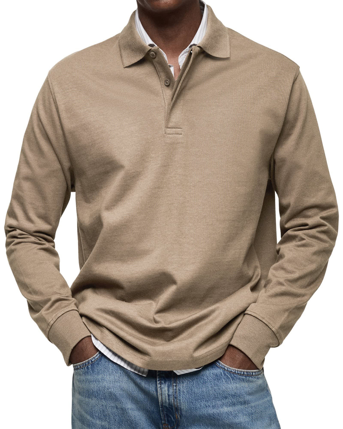 Ryan Stretch Long Sleeve Polo Shirt_7