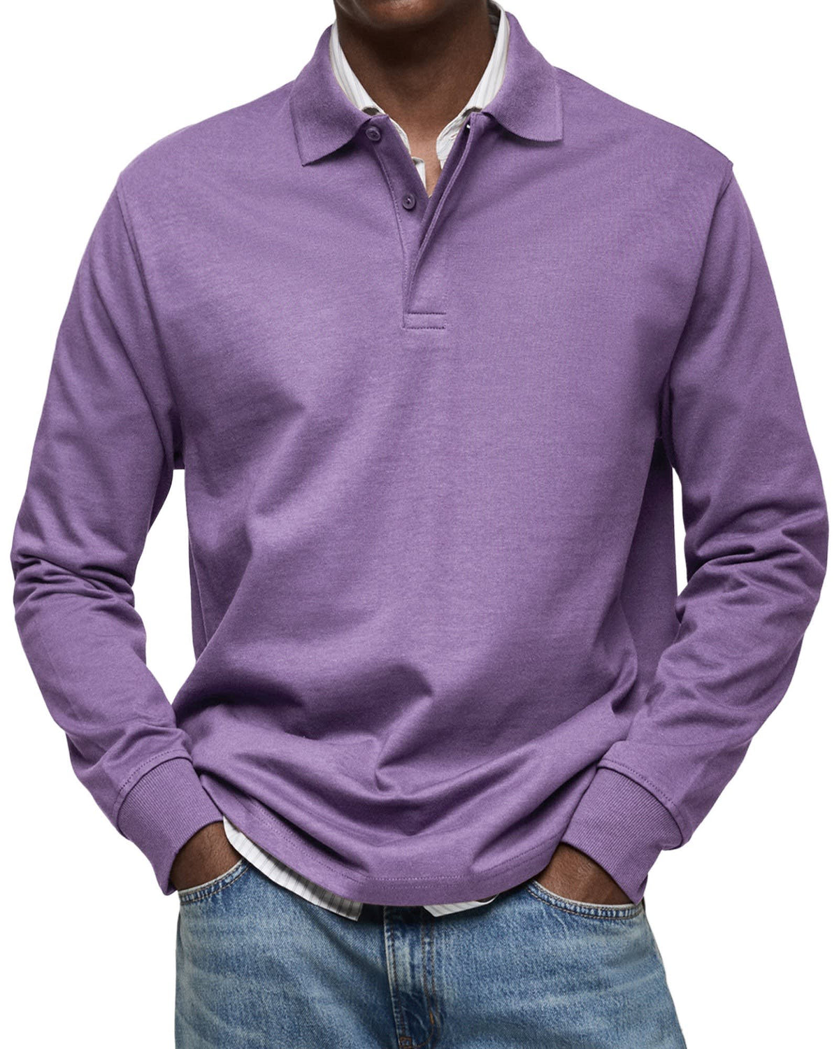 Ryan Stretch Long Sleeve Polo Shirt_8