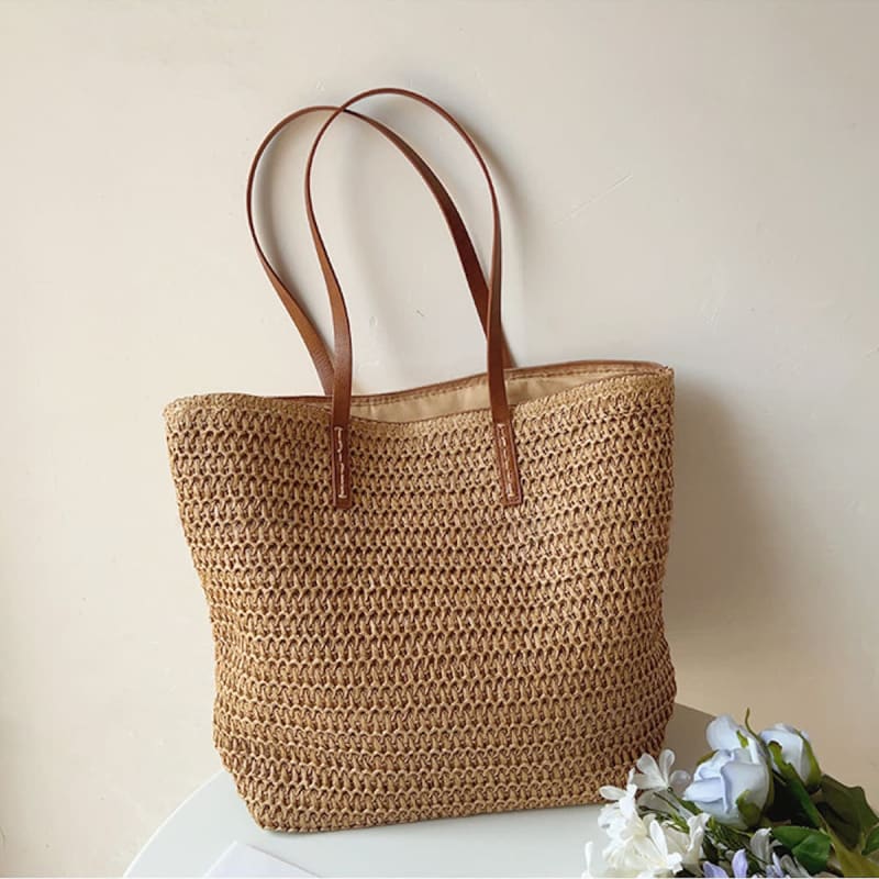 Rae Handwoven Straw Beach Tote Bag_1
