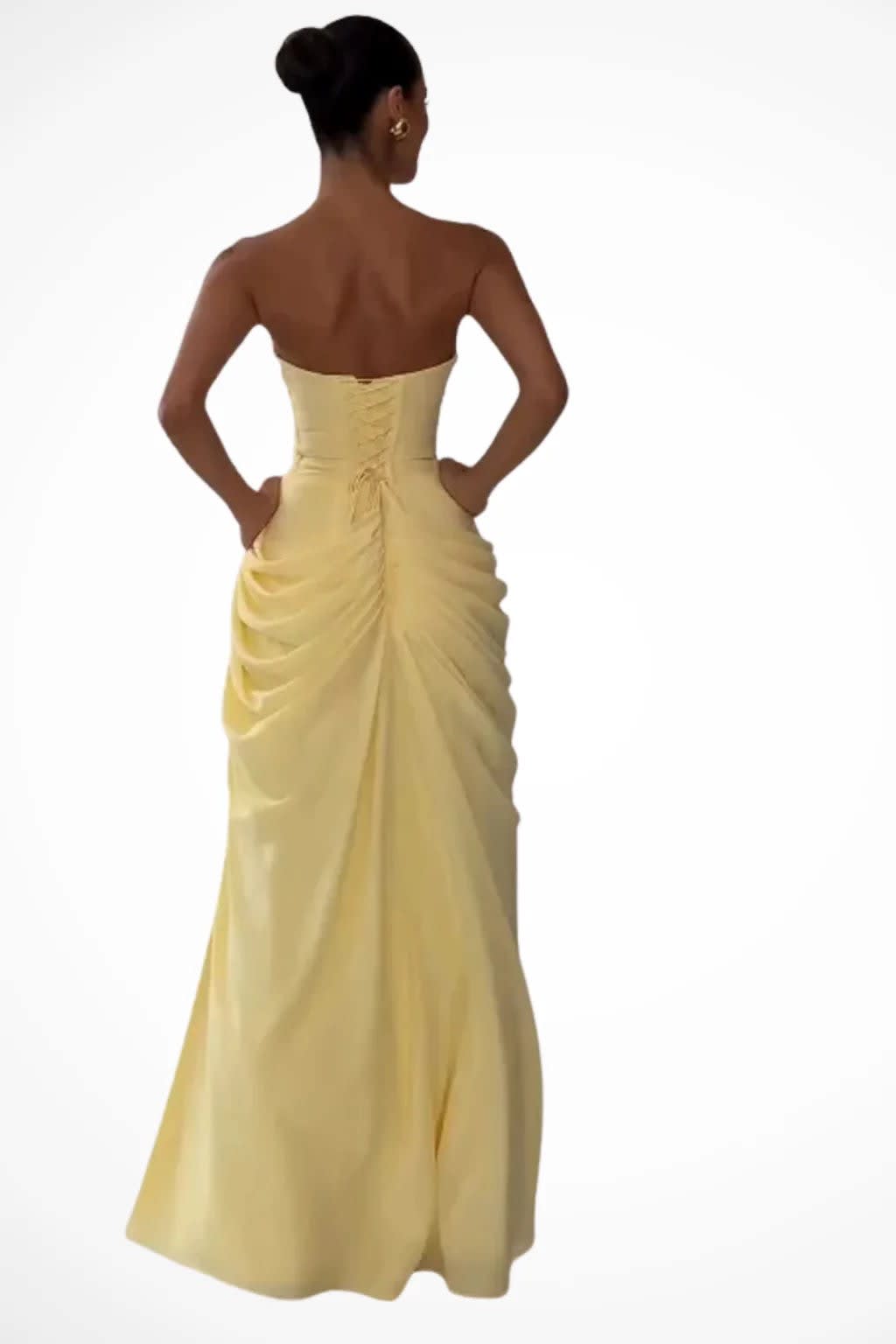 Xenia Grecian Strapless Wedding Guest Maxi Dress_5