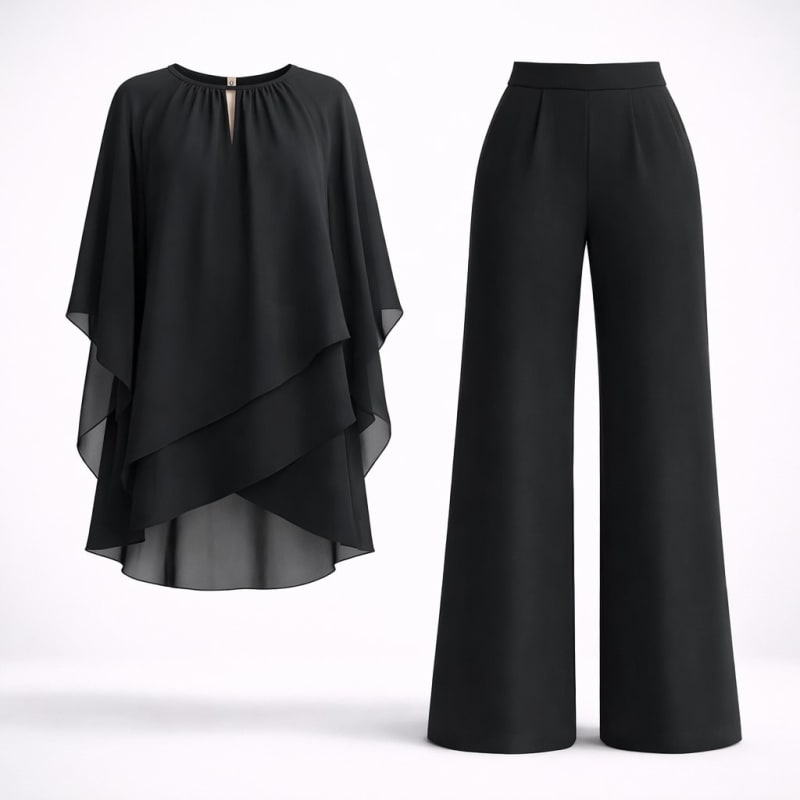 Oda Chiffon Wide Leg Two Piece Set_1