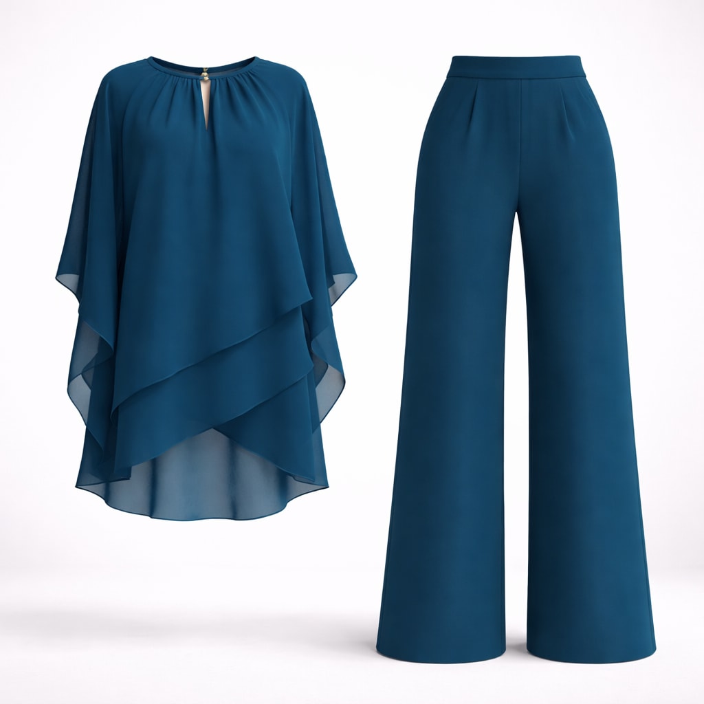Oda Chiffon Wide Leg Two Piece Set_7