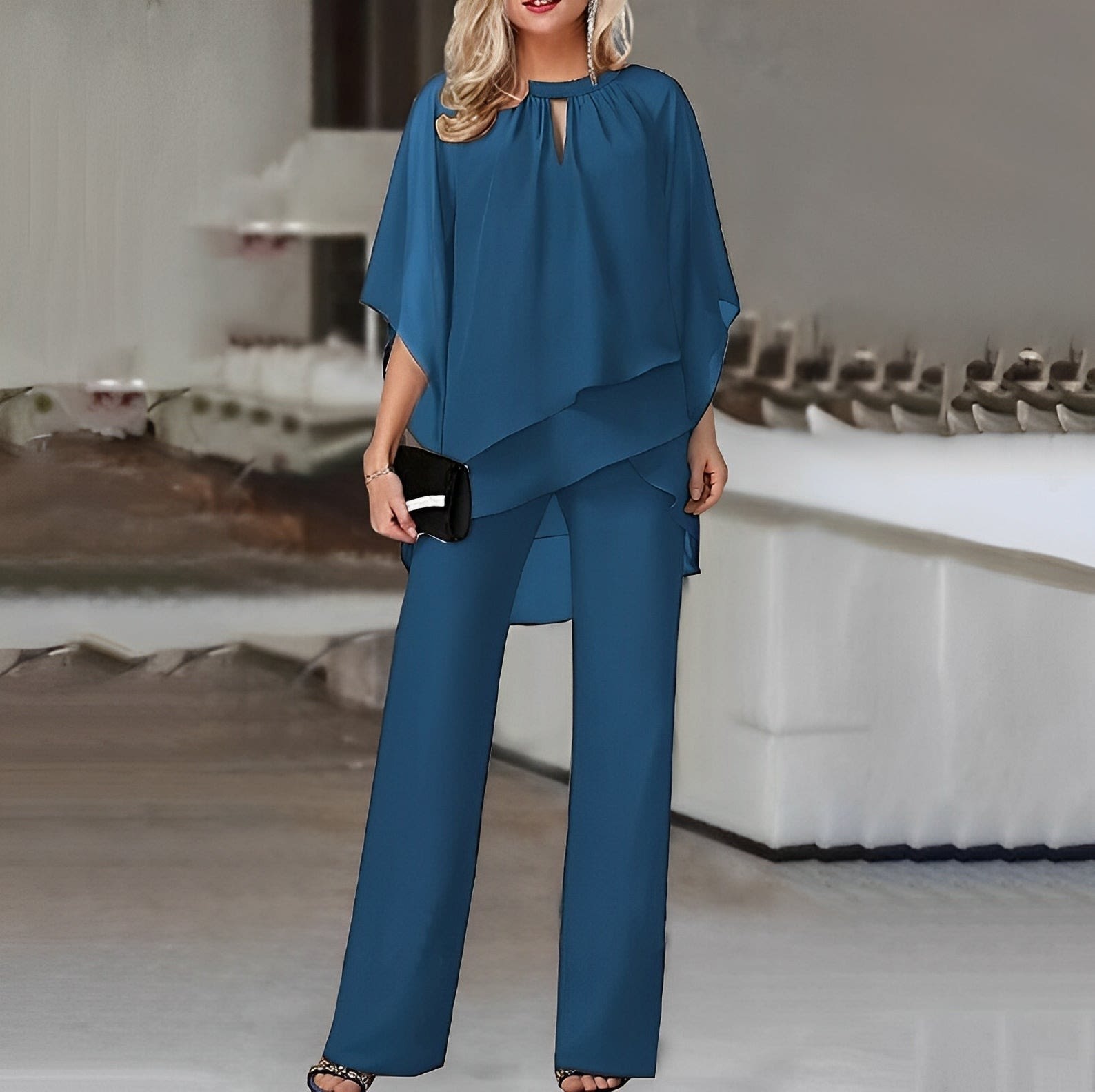 Oda Chiffon Wide Leg Two Piece Set_8