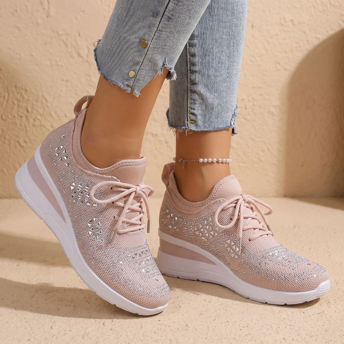Jasmine Arch Support Rhinestone Orthopedic Sneakers_11
