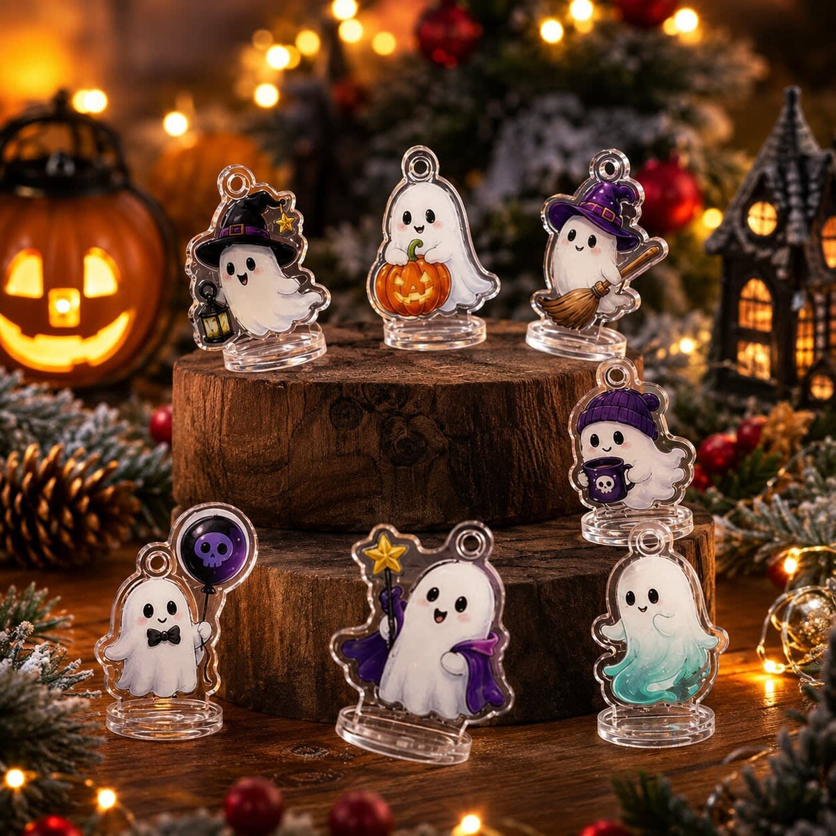 Halloween Advent Calendar 2026 with 24 Ghost Charms Holiday Countdown Gift for Halloween Lovers_3