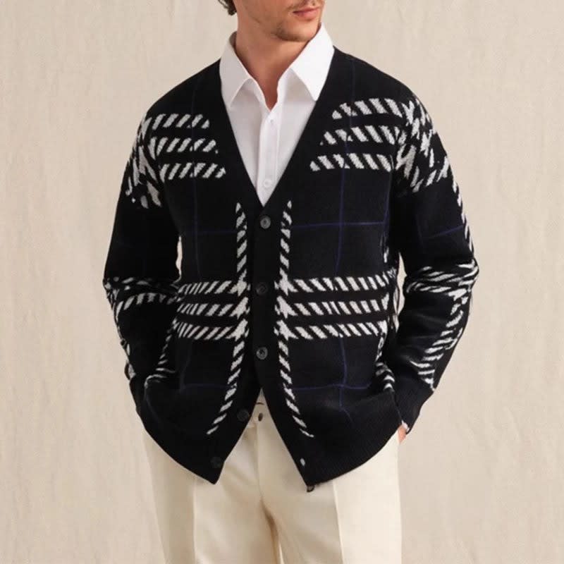 Gage Plaid Knit Cardigan_5