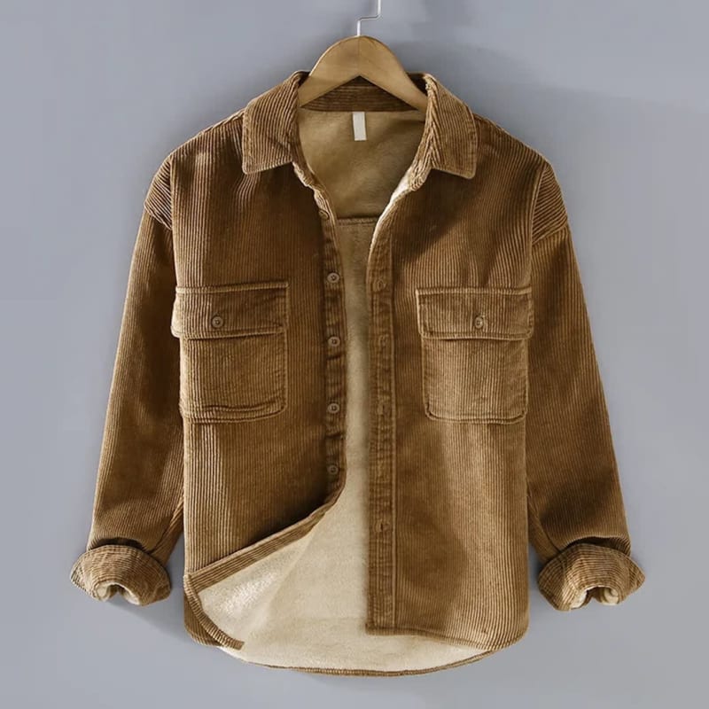 Clay Corduroy Sherpa Lined Shirt Jacket_1
