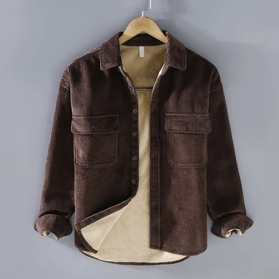 Clay Corduroy Sherpa Lined Shirt Jacket_3