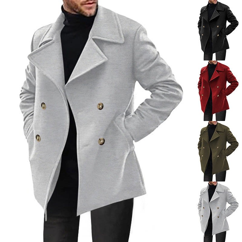 William Classic Double-Breasted Pea Coat_1