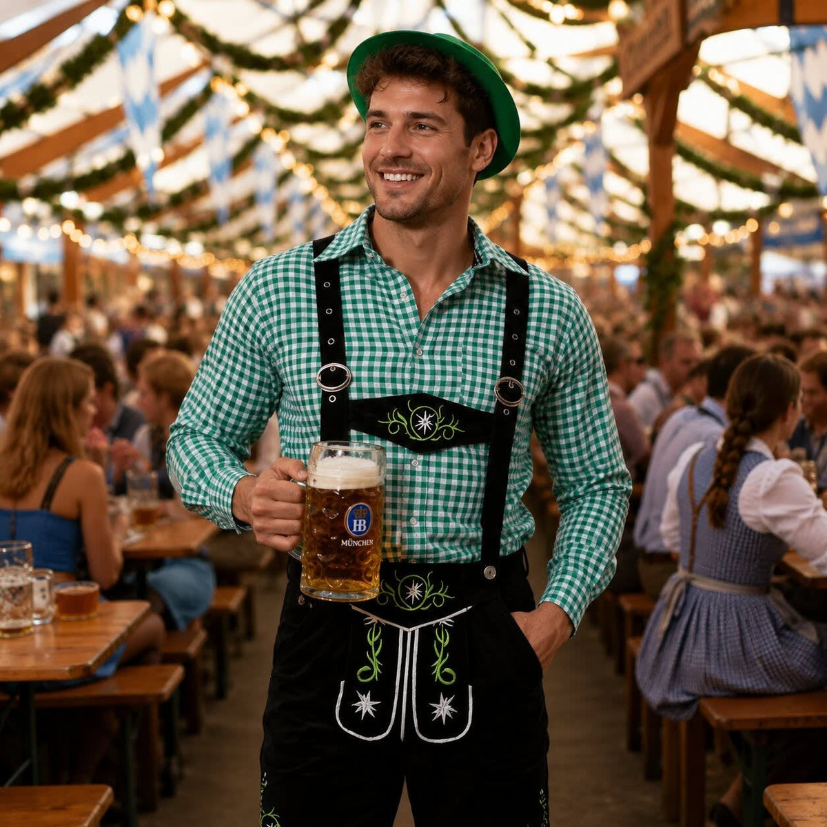 Alvin Three Piece Bavarian Lederhosen Shorts Set_3