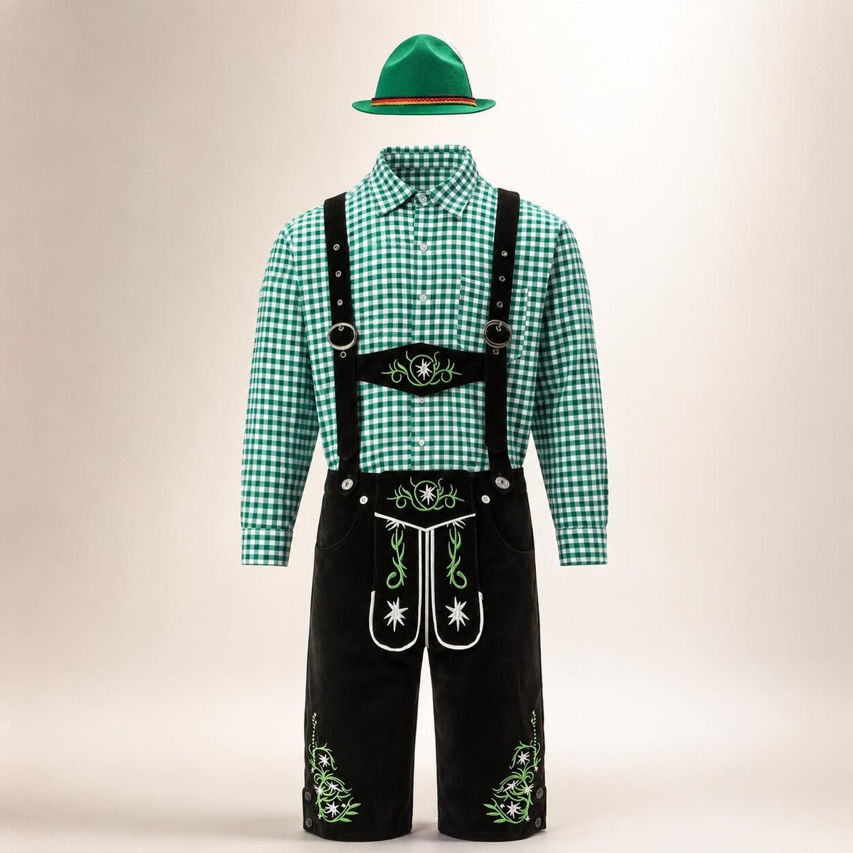 Alvin Three Piece Bavarian Lederhosen Shorts Set_4