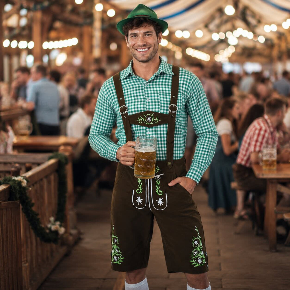 Alvin Three Piece Bavarian Lederhosen Shorts Set_8