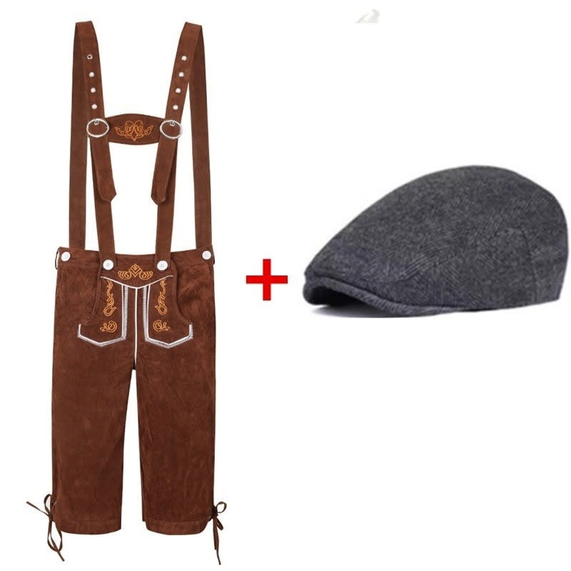 Sean Lederhosen Shorts And Felt Hat Set_3