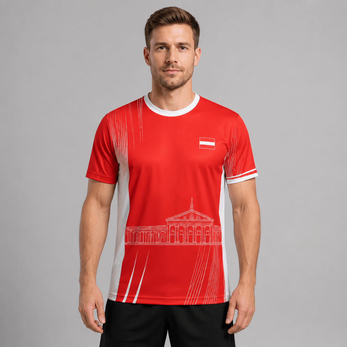 Rory Austria Bold Red Men's Football Jersey WM 2026