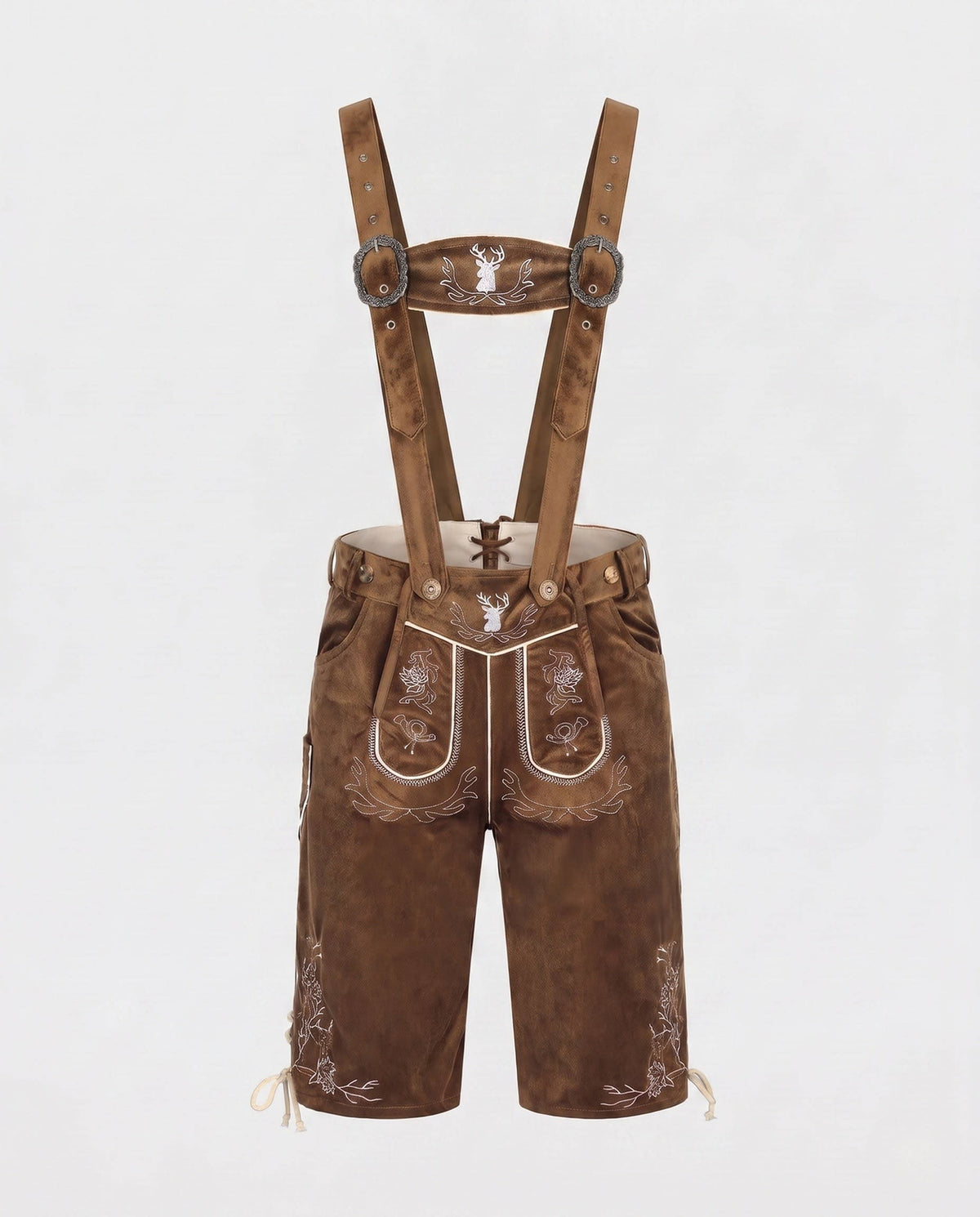 Rico Embroidered Suede Lederhosen Shorts_6