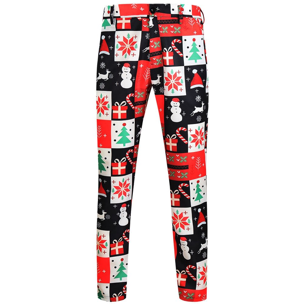 Carter Slim Fit Santa Print Christmas Chino Pants_2