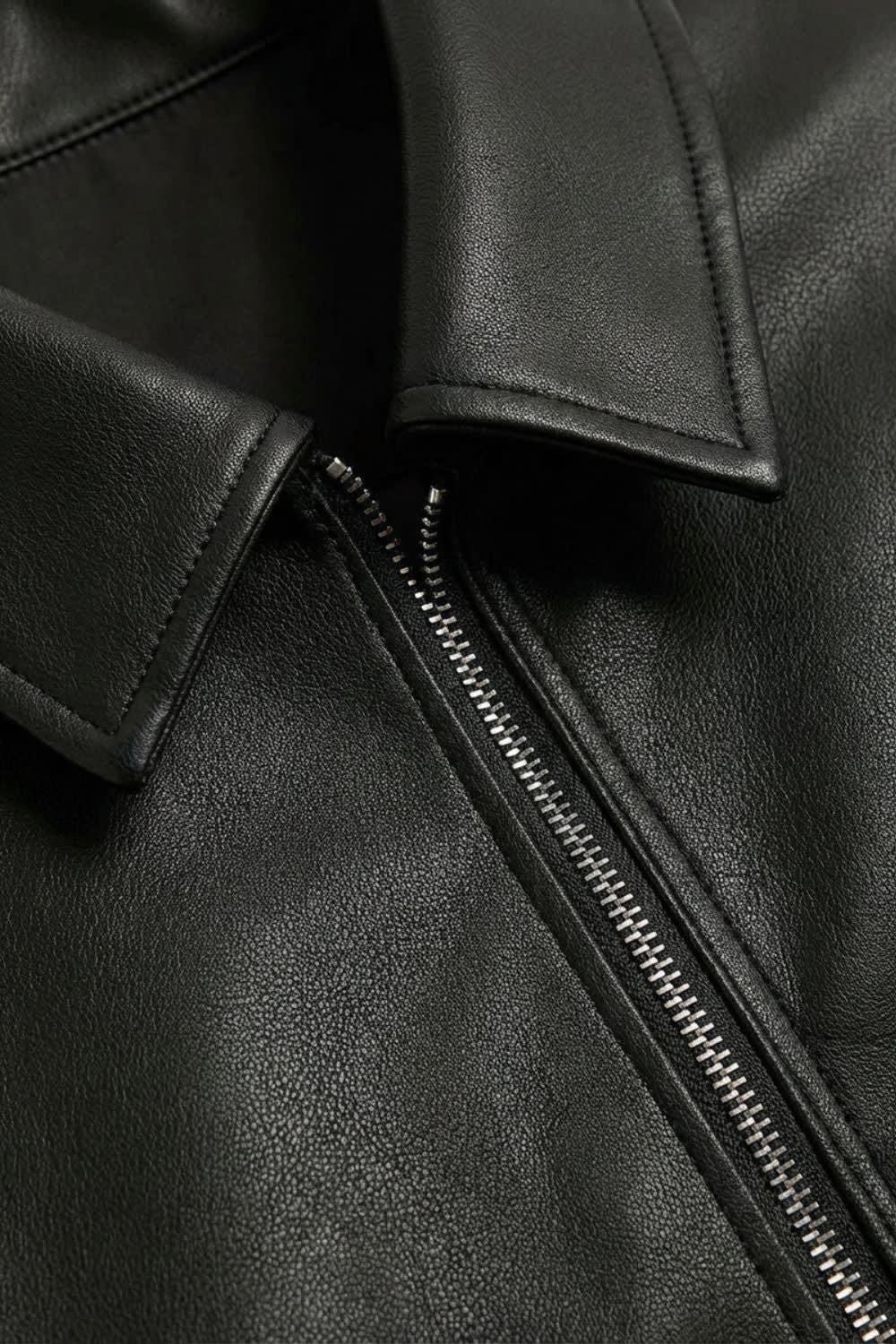 Victor Collared Faux Leather Jacket_2