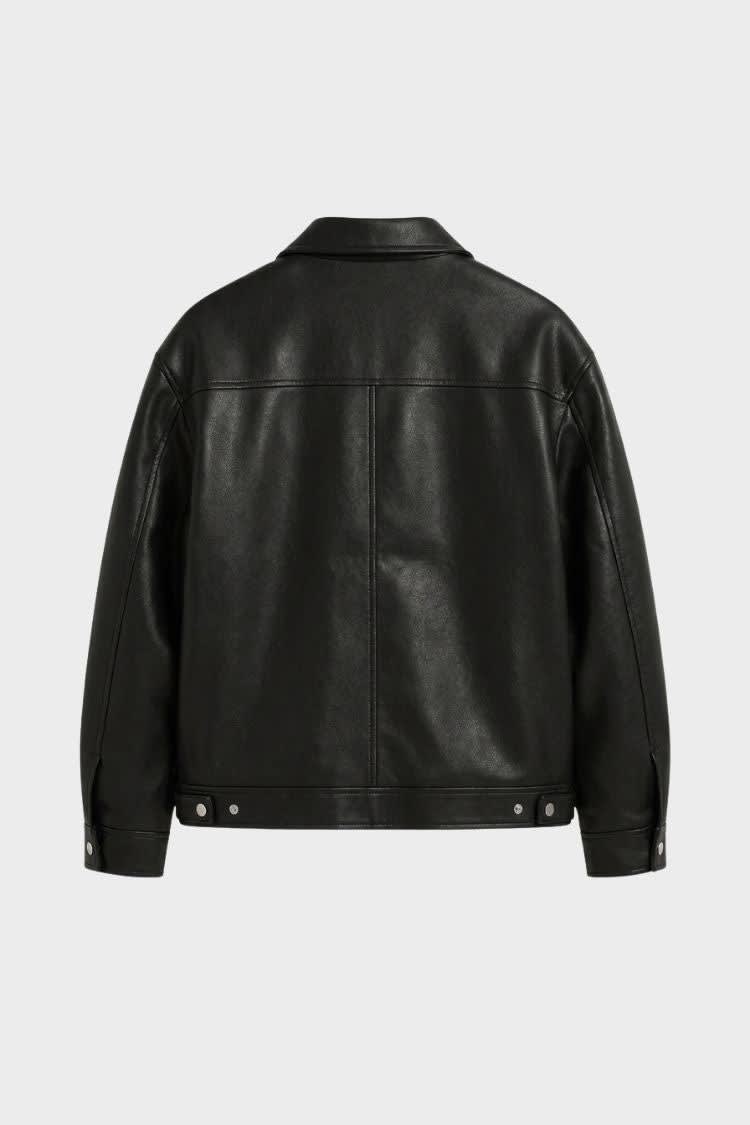 Victor Collared Faux Leather Jacket_3
