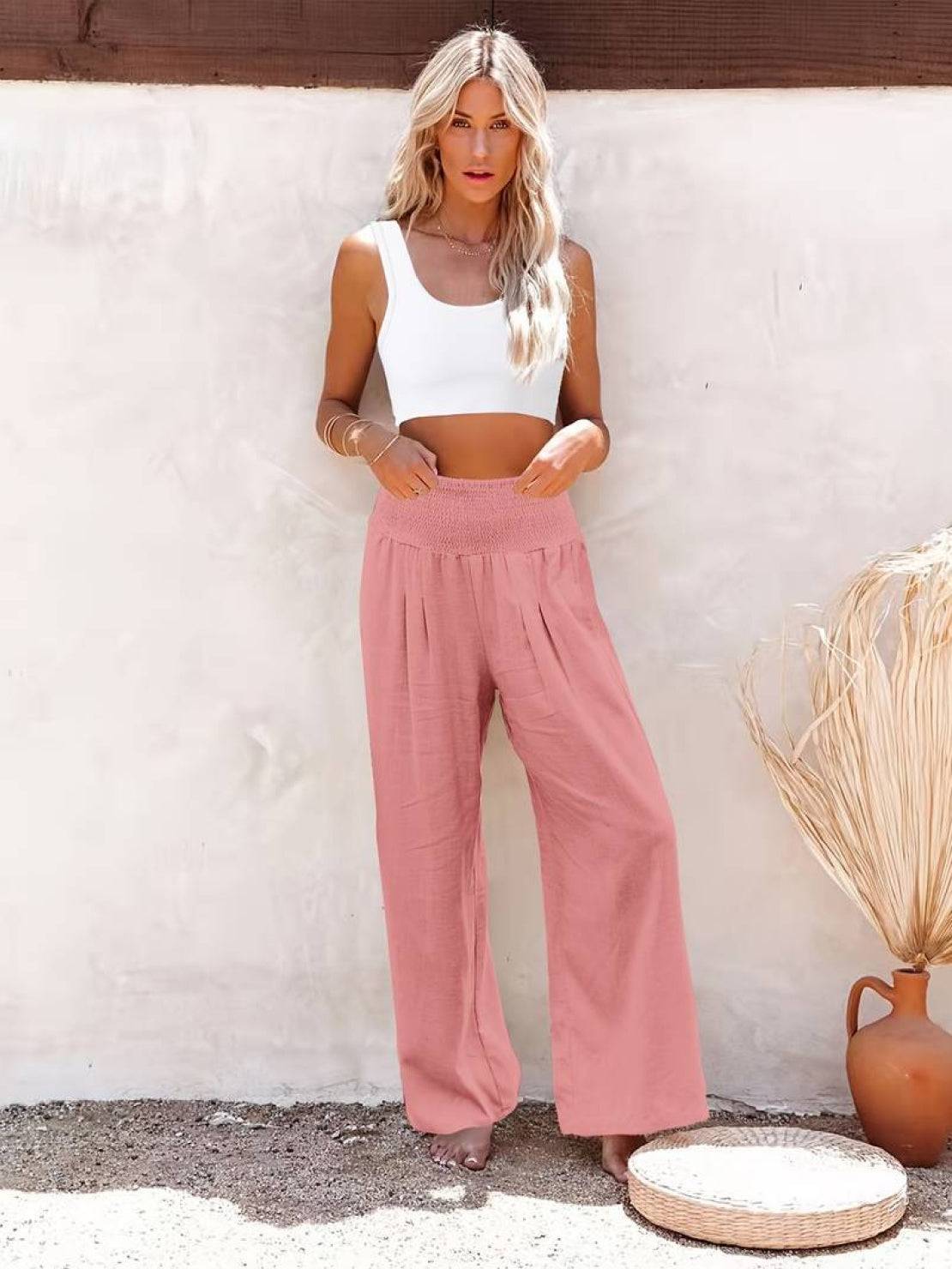 Charlotte Reed Elastic Wide Leg Pants