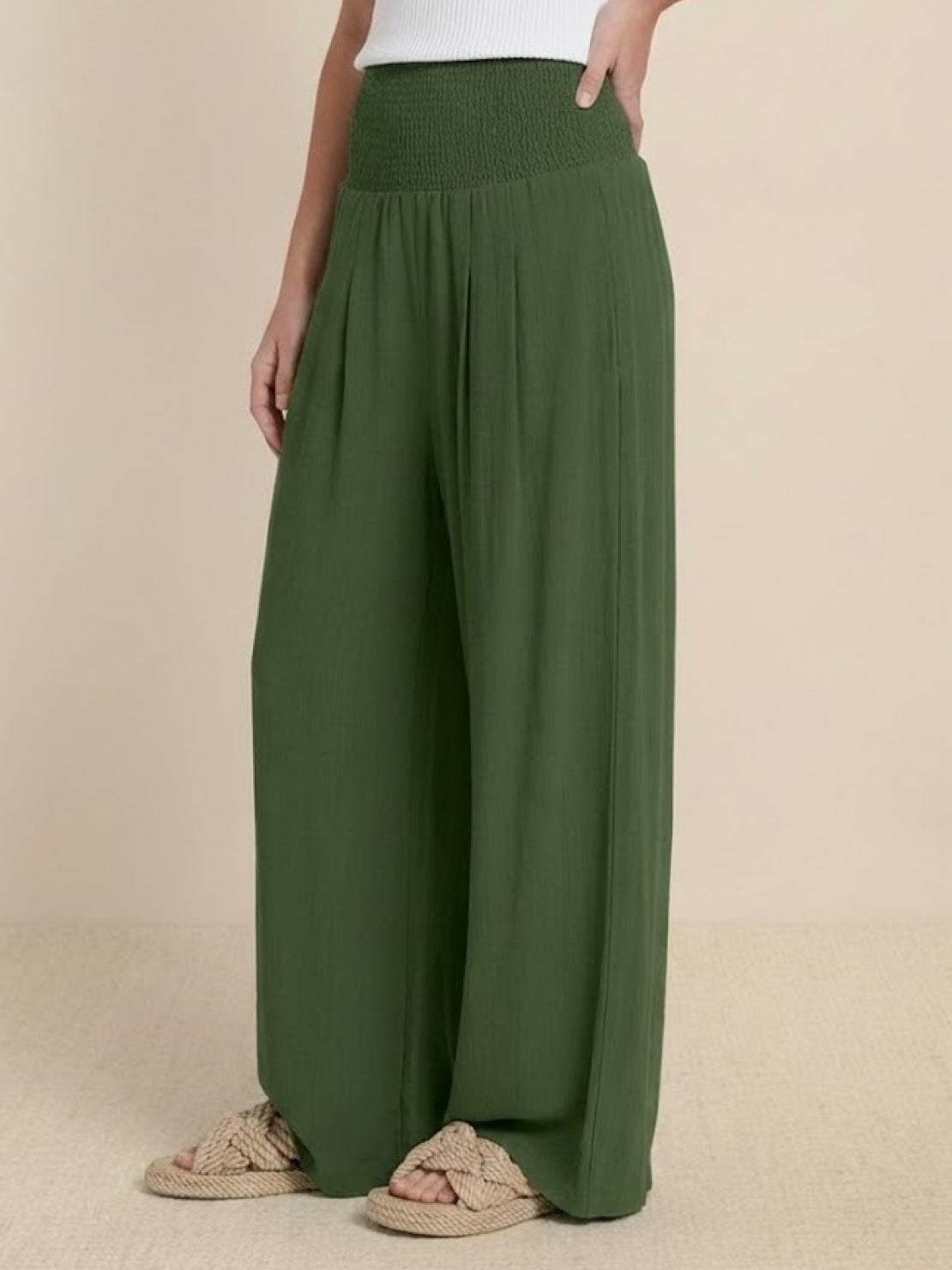 Charlotte Reed Elastic Wide Leg Pants