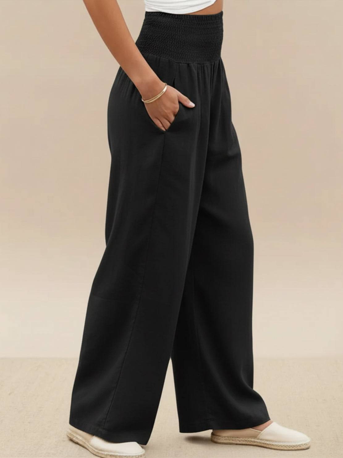 Charlotte Reed Elastic Wide Leg Pants